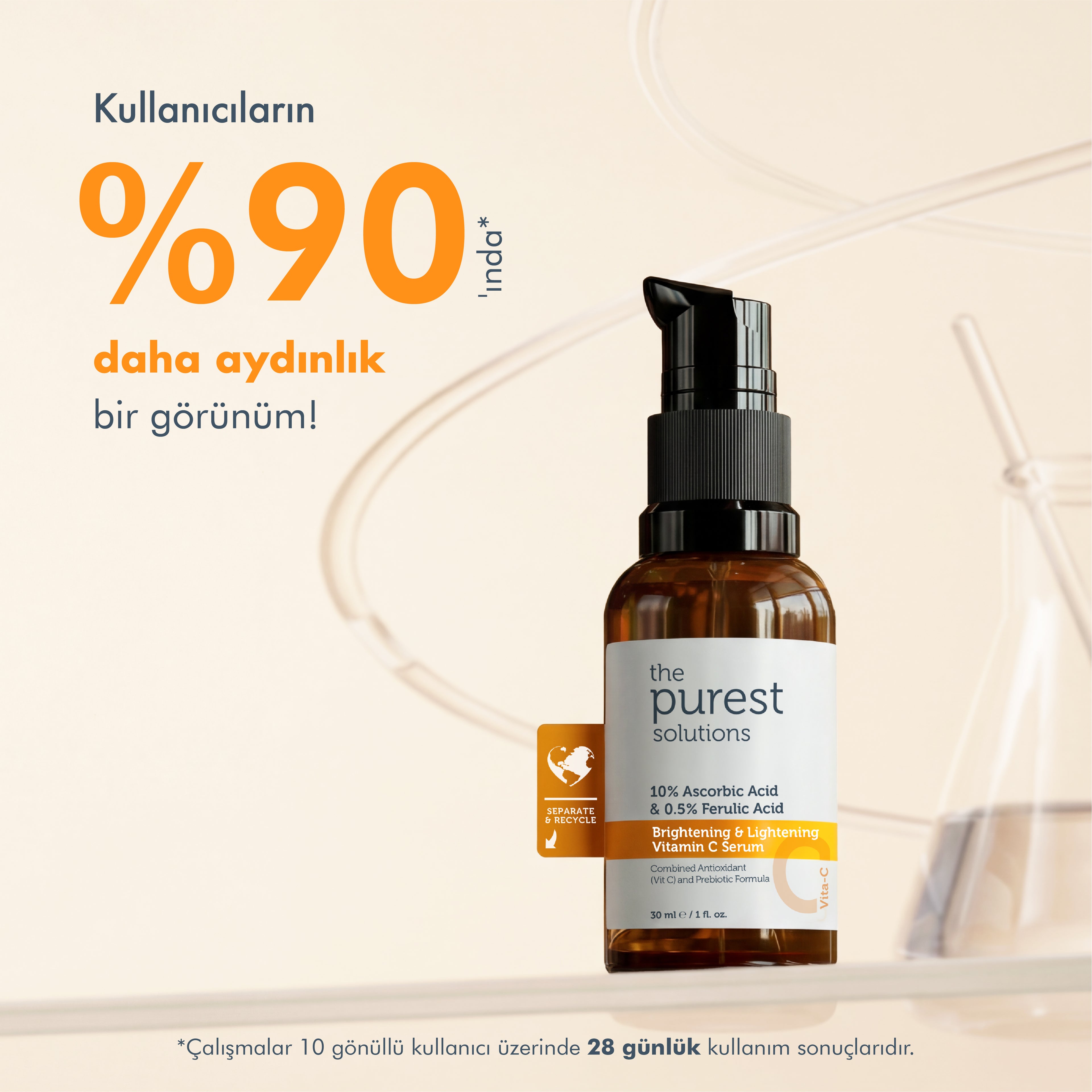 Aydınlatıcı ve Cilt Tonu Eşitleyici C Vitamini Cilt Serumu 30 Ml