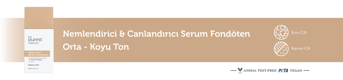 Nemlendirici &amp; Canlandırıcı Serum Fondöten  SPF 50+,30 ml – Orta/Koyu Ton – anlatım görseli 1
