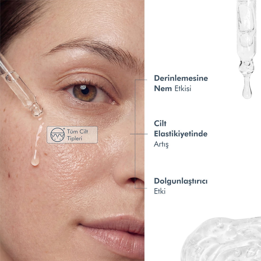 Yoğun Nemlendirme ve Dolgun Görünüm Etkili Yenileyici Hyalüronik Asit Serum 30 Ml