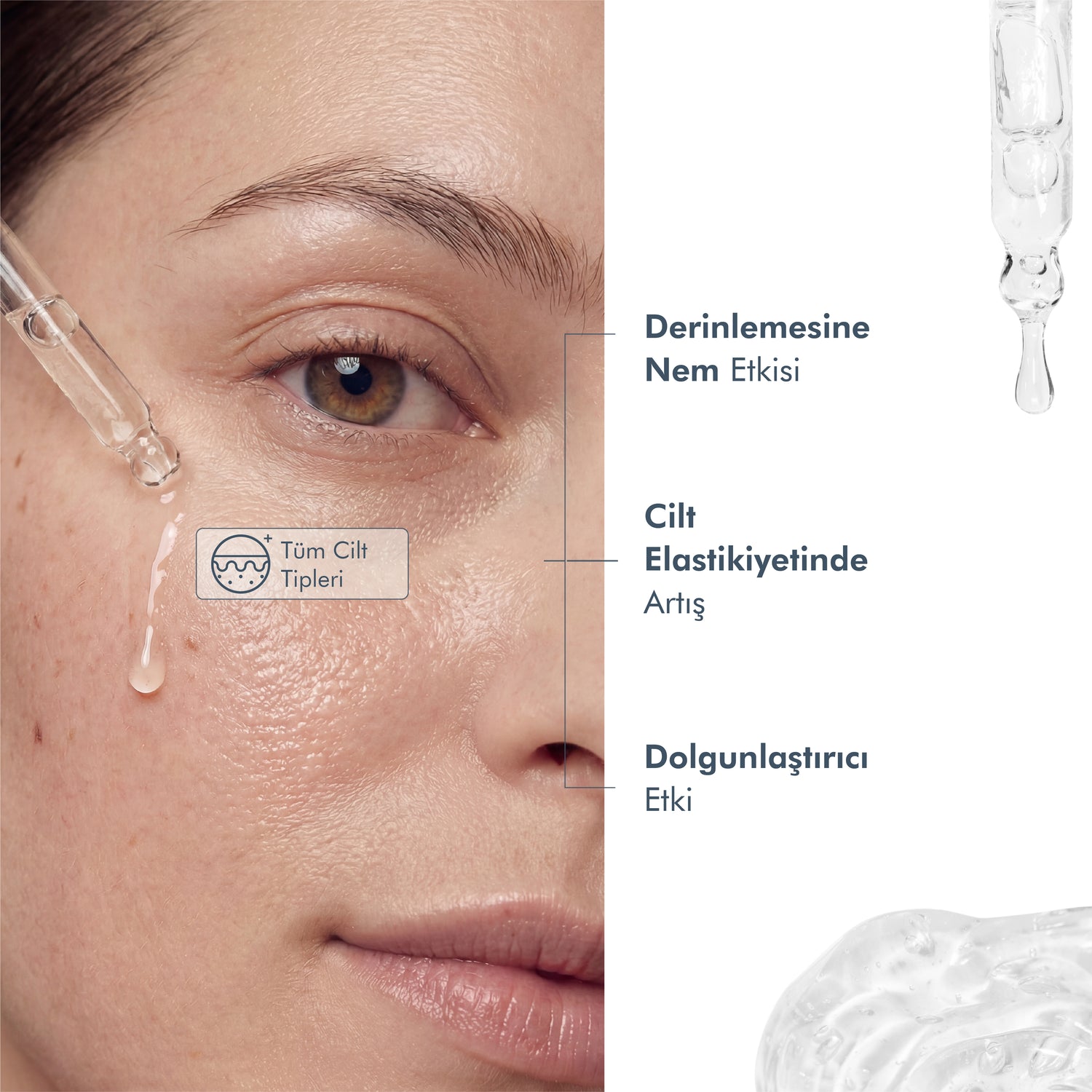 Yoğun Nemlendirme ve Dolgun Görünüm Etkili Yenileyici Hyalüronik Asit Serum 30 Ml