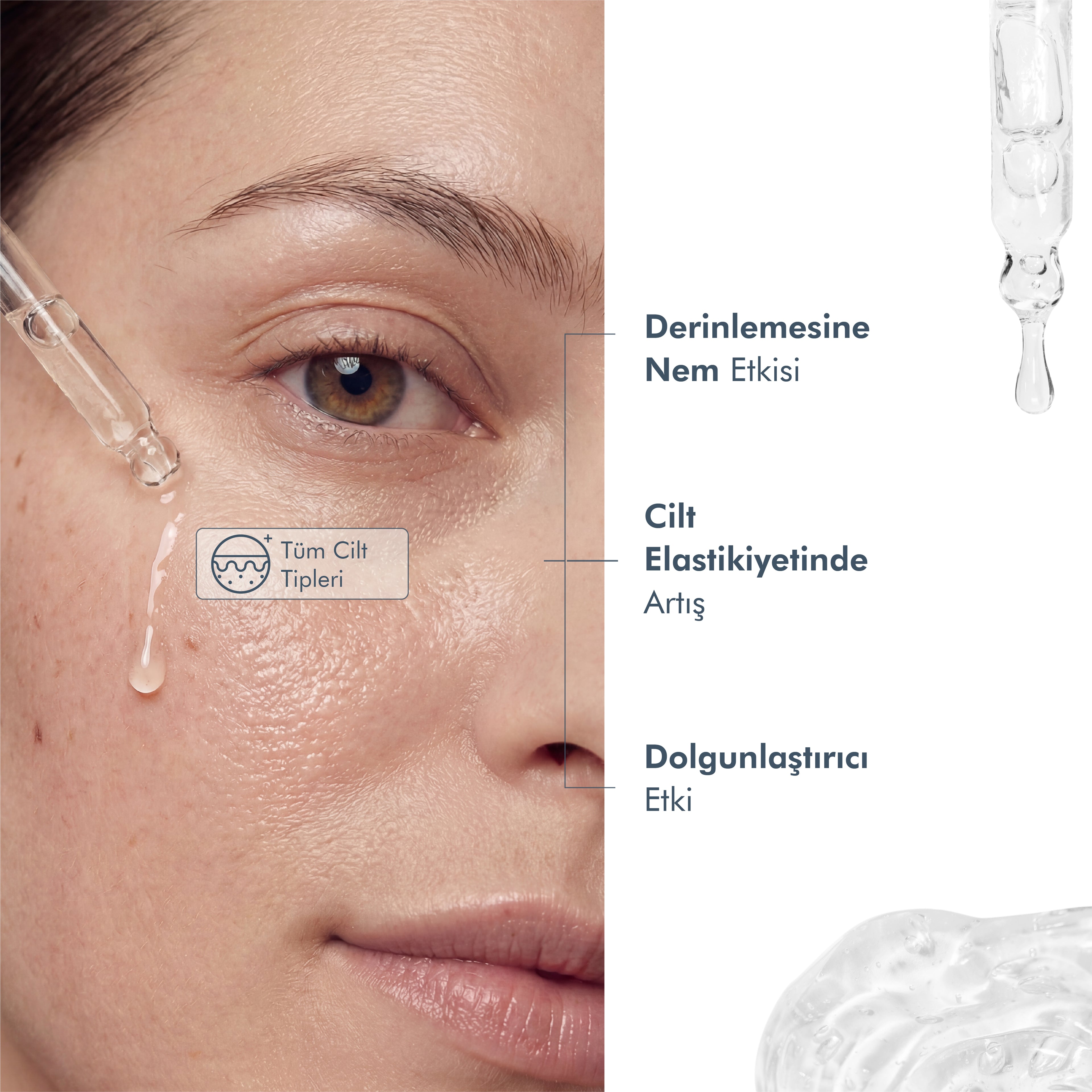 Yoğun Nemlendirme ve Dolgun Görünüm Etkili Yenileyici Hyalüronik Asit Serum 30 Ml