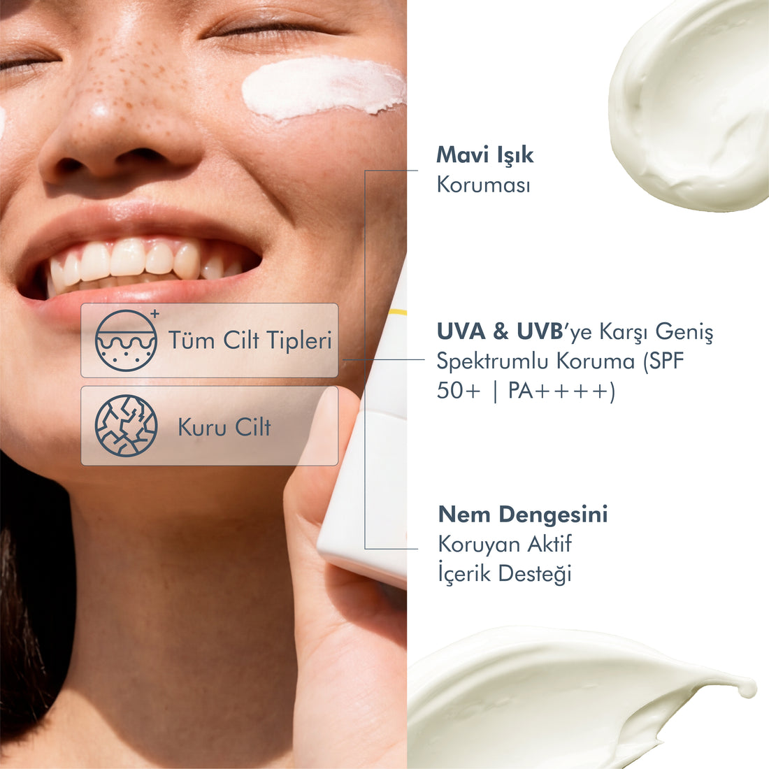 High Protection and Moisturizing Effect Invisible Sun Protection Cream SPF 50, 50 Ml.