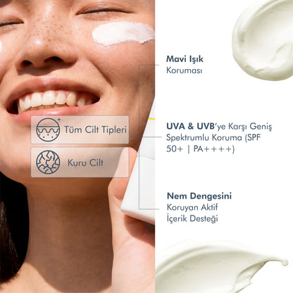 High Protection and Moisturizing Effect Invisible Sun Protection Cream SPF 50, 50 Ml.