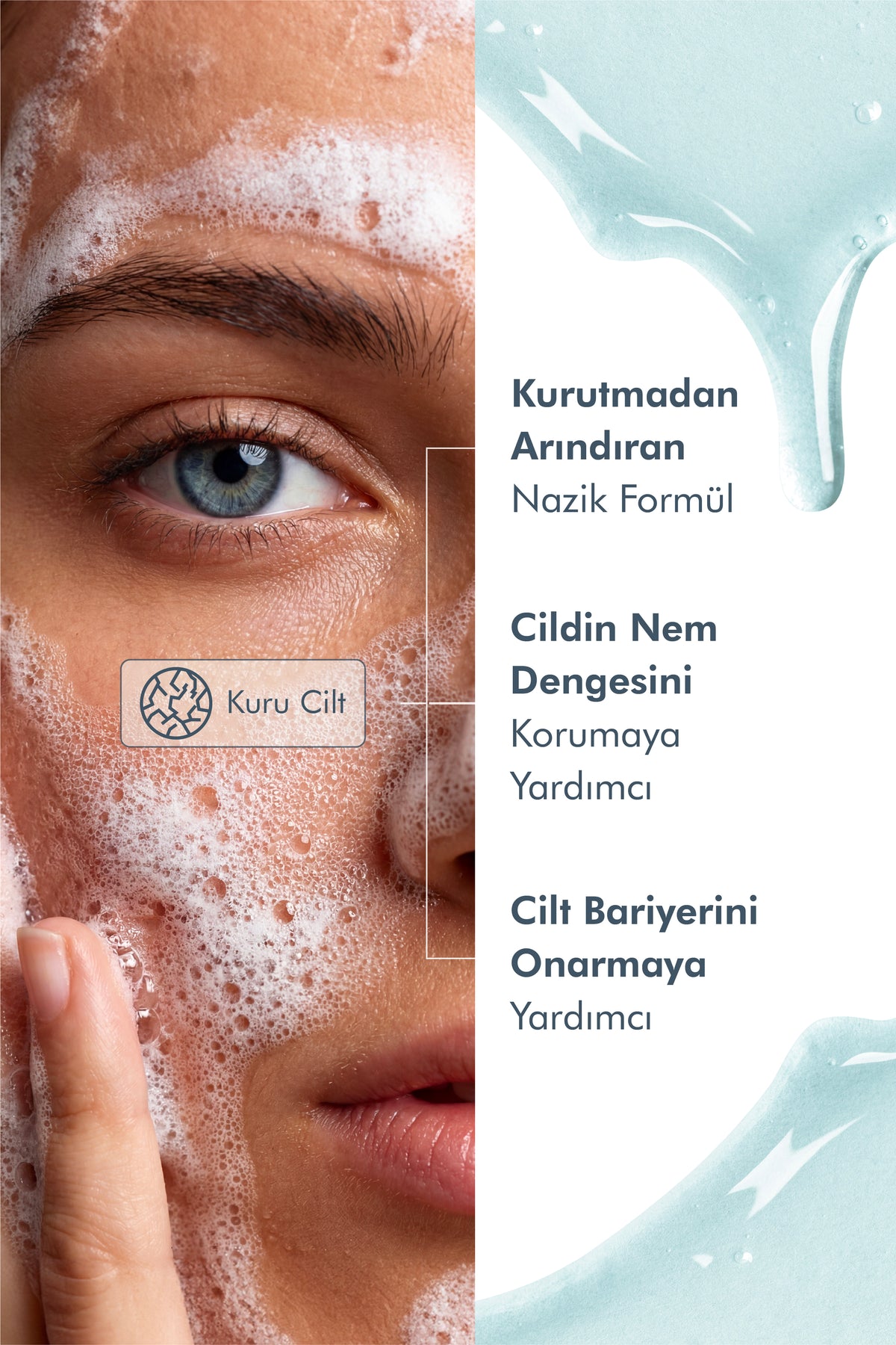 Kuru ve Karma Ciltler İçin Nemlendirici Temizleme &amp; Yoğun Nem Bakım Seti