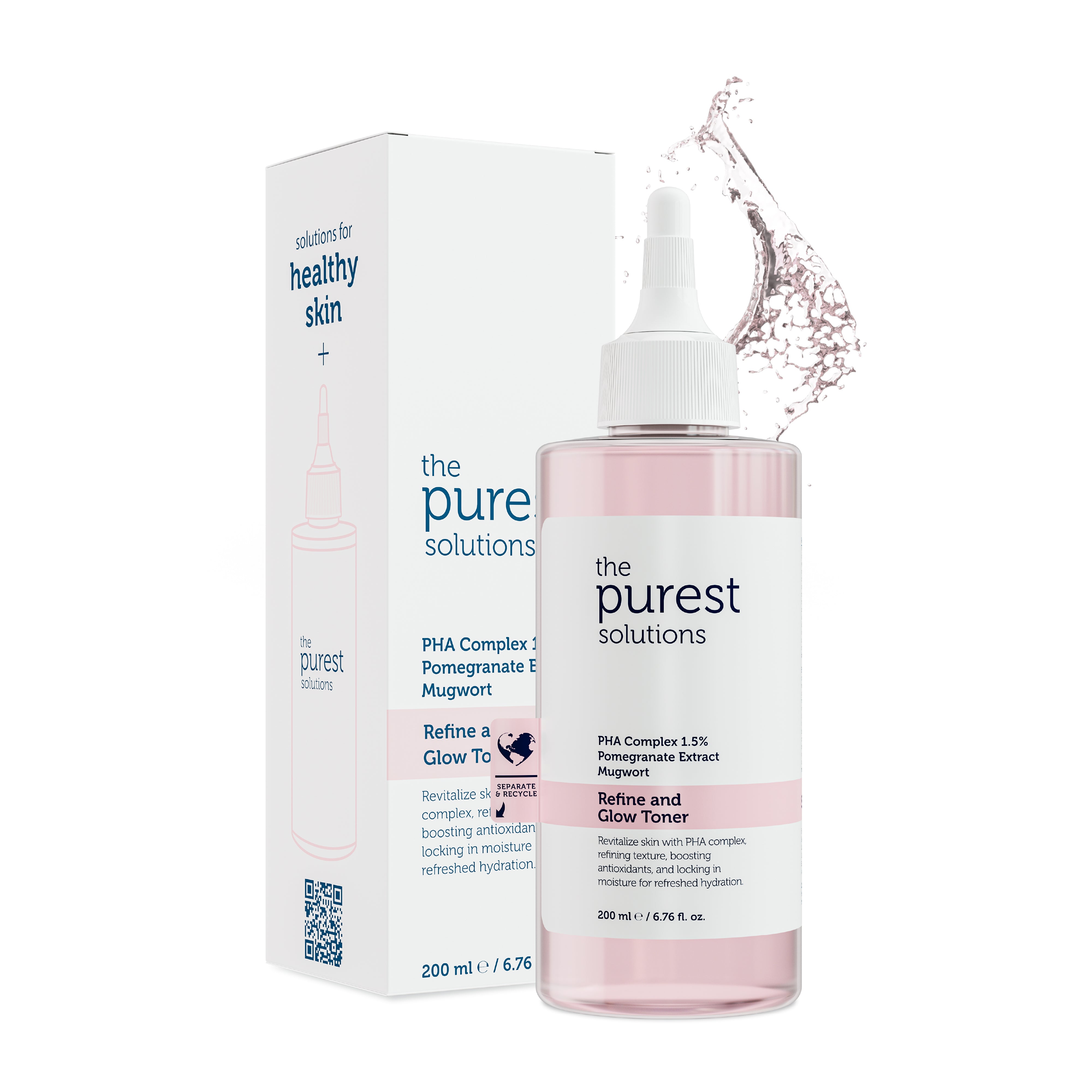 The Purest Solutions Purifying and Brightening PHA Pink Toner for Sensitive Skin