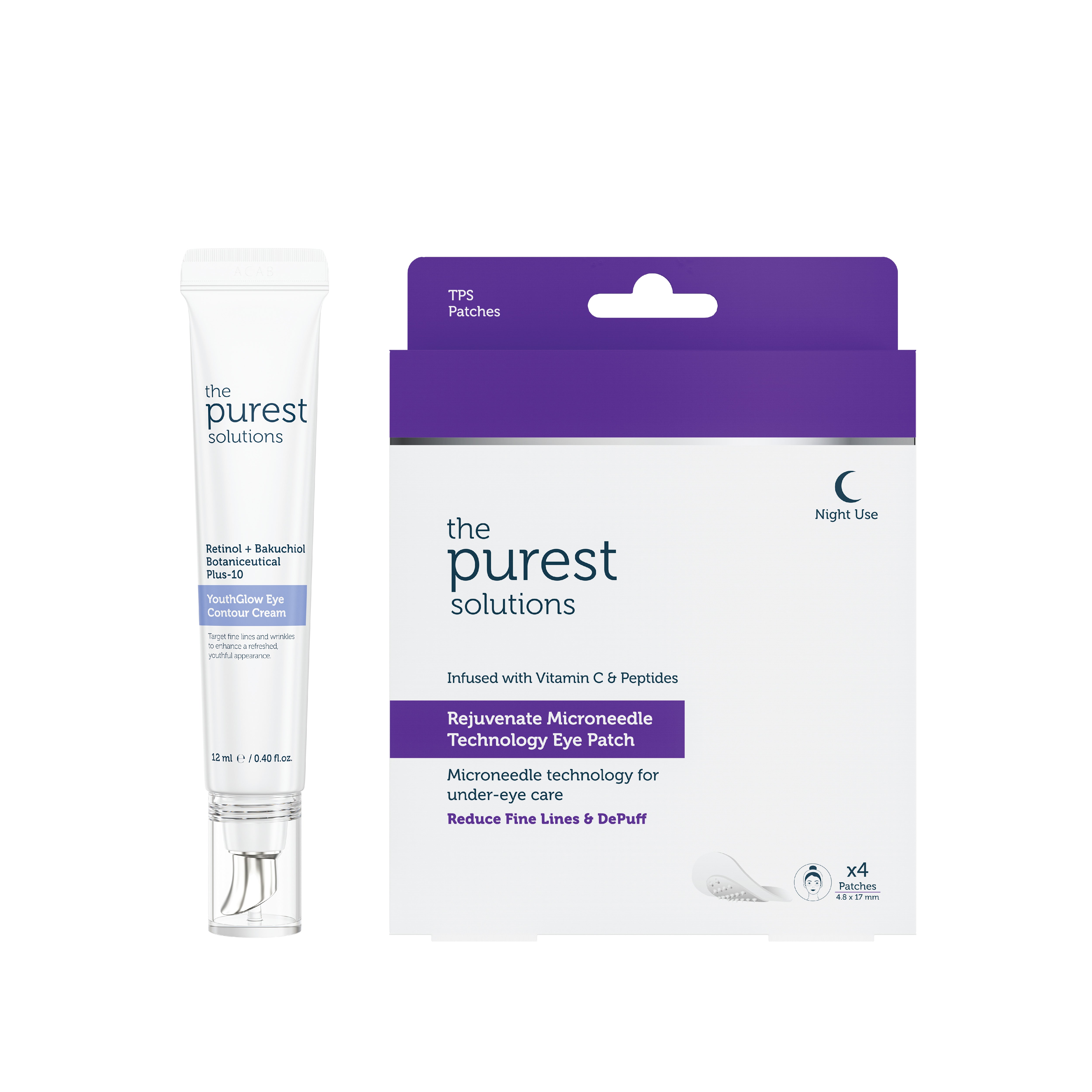 The Purest Solutions Göz Çevresi Bakım Seti, Microneedle Teknolojisi & Retinol İçeren, Kırı
