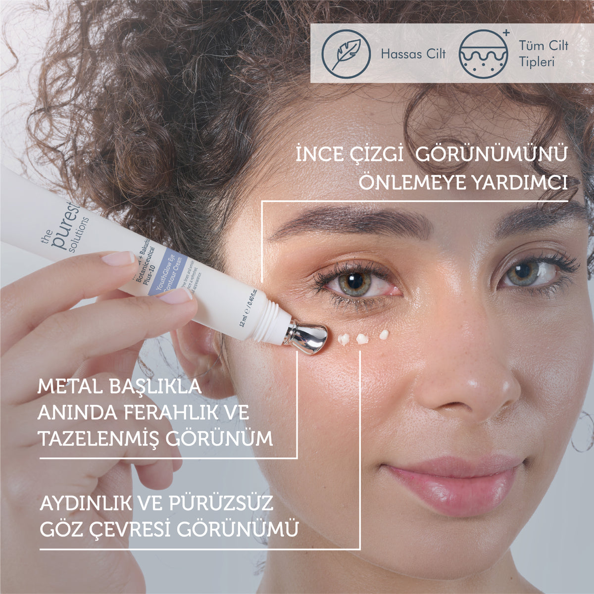 Cilt ve Göz Çevresi Bakım Seti, Retinol, Adenozin, Peptid İçeren, Kırışıklık Karşıtı Bakım, 2’li Set