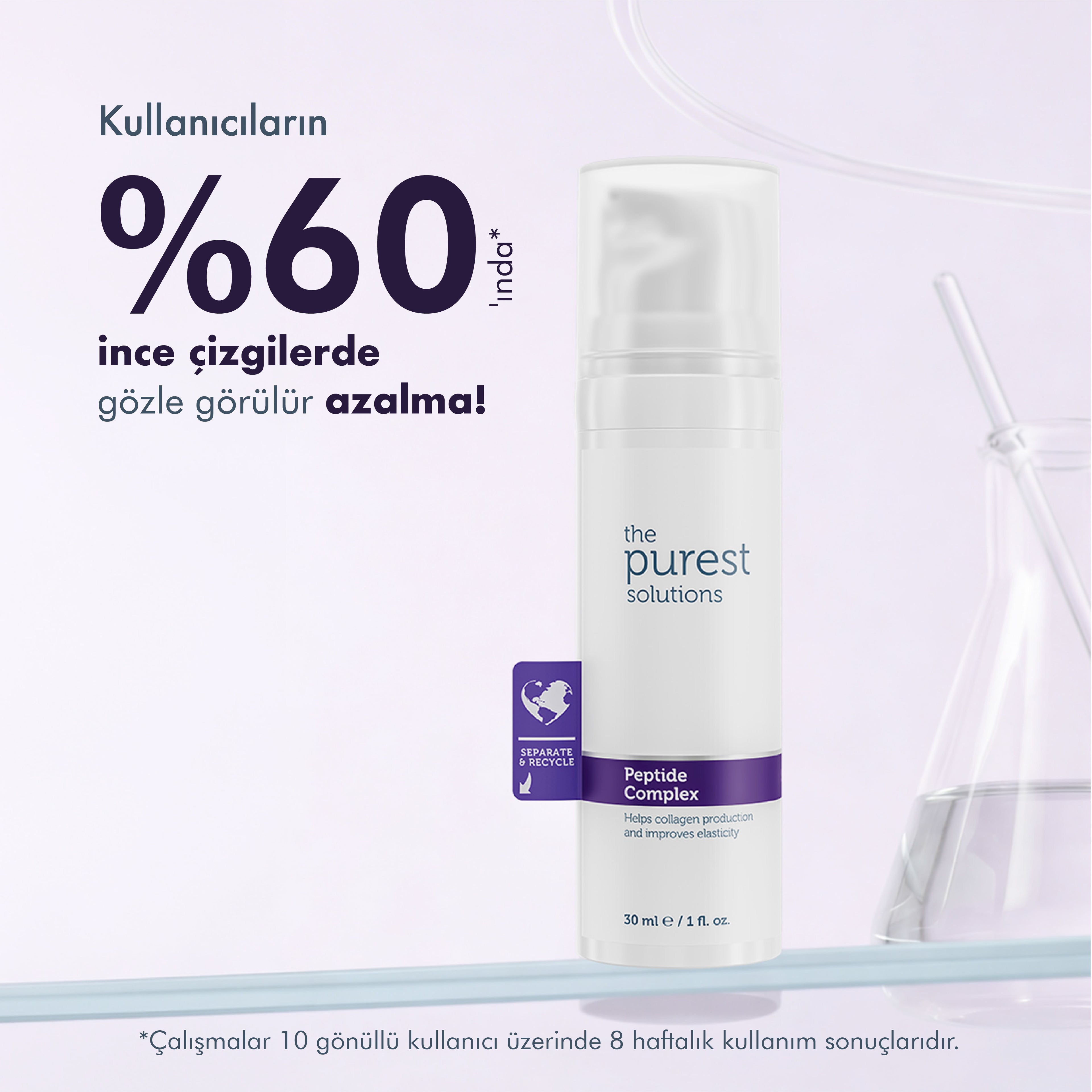 Cilt Yenileyici ve Yaşlanma Karşıtı, Onarıcı Peptit Cilt Bakım Serumu 30 Ml (Peptide Complex)