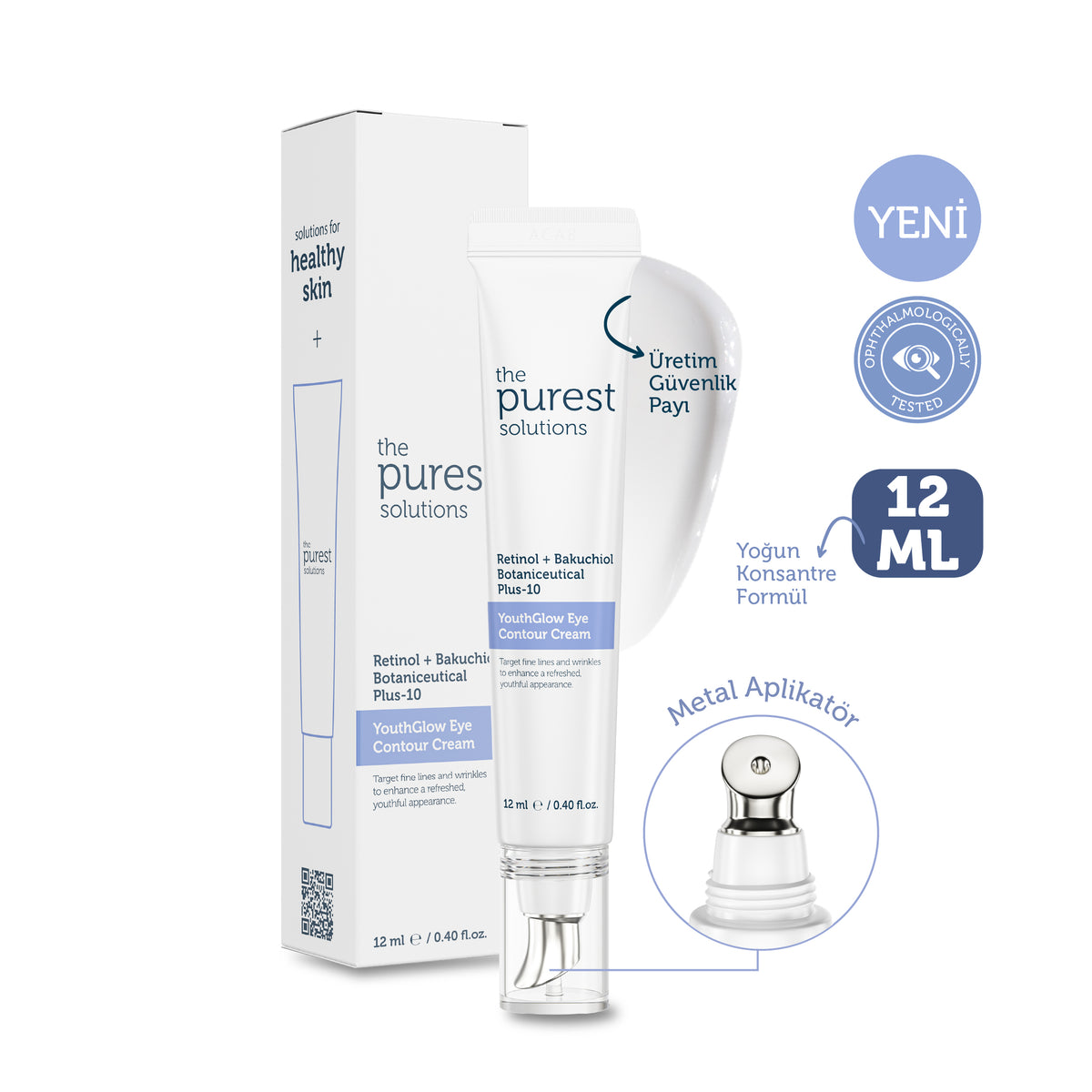 Adenozin İçerikli Kırışıklık Karşıtı Göz Çevresi Kremi 12 ml