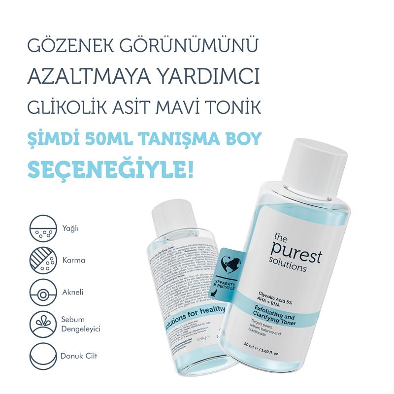 Canlandırıcı Ve Gözenek Sıkılaştırıcı Glikolik Asit Mavi Tonik 50 Ml