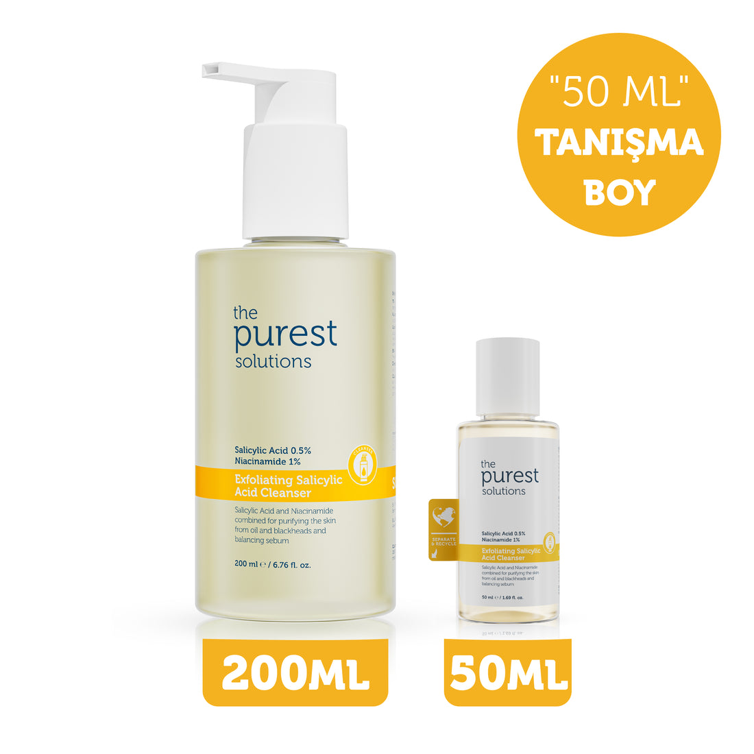 Sivilce Ve Siyah Nokta Karşıtı Yağlı Ve Karma Ciltler İçin Salisilik Asit Arındırıcı Temizleme Jeli 50 Ml