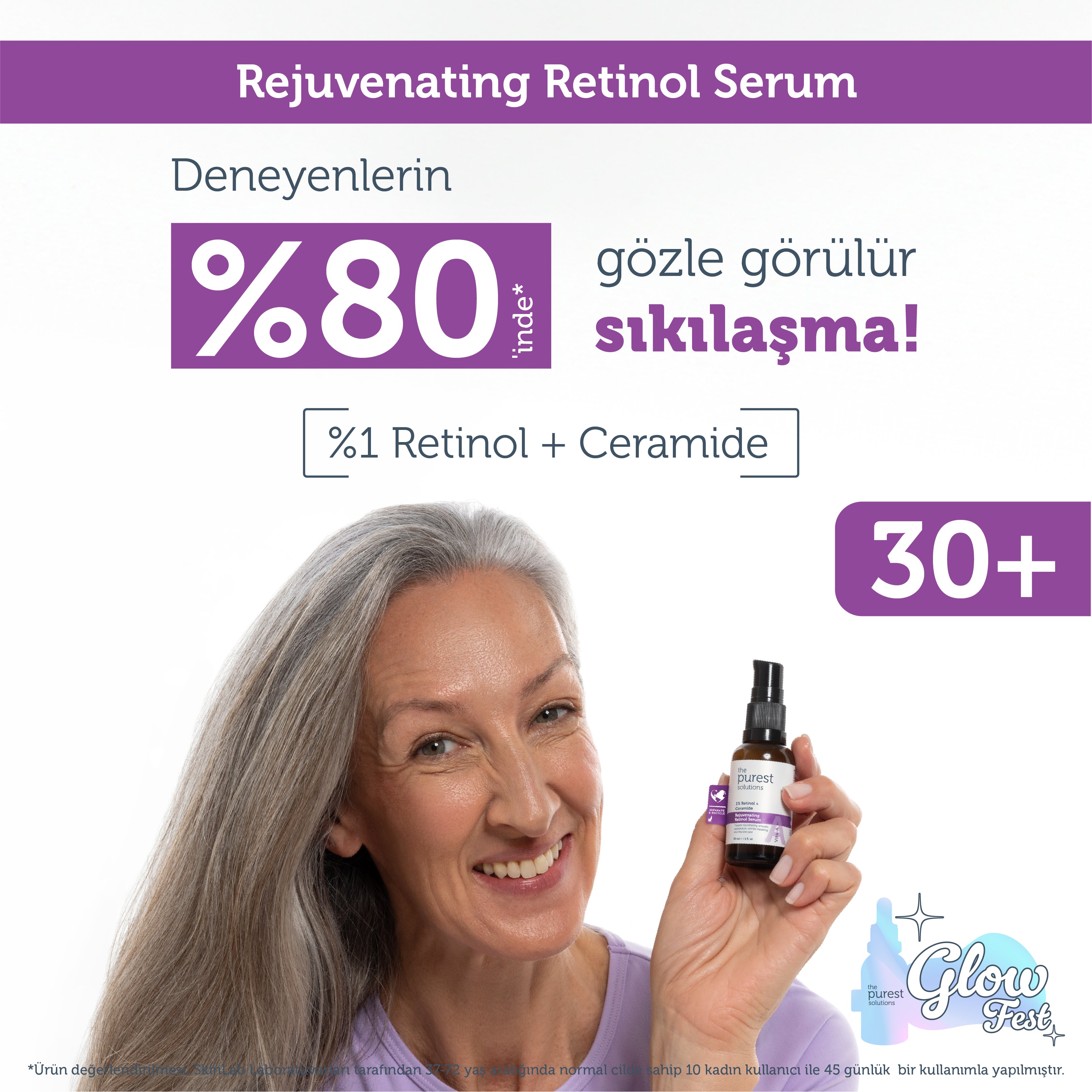 Yaşlanma Karşıtı ve Kırışıklık Giderici, Onarıcı Retinol Gece Serumu 30 Ml