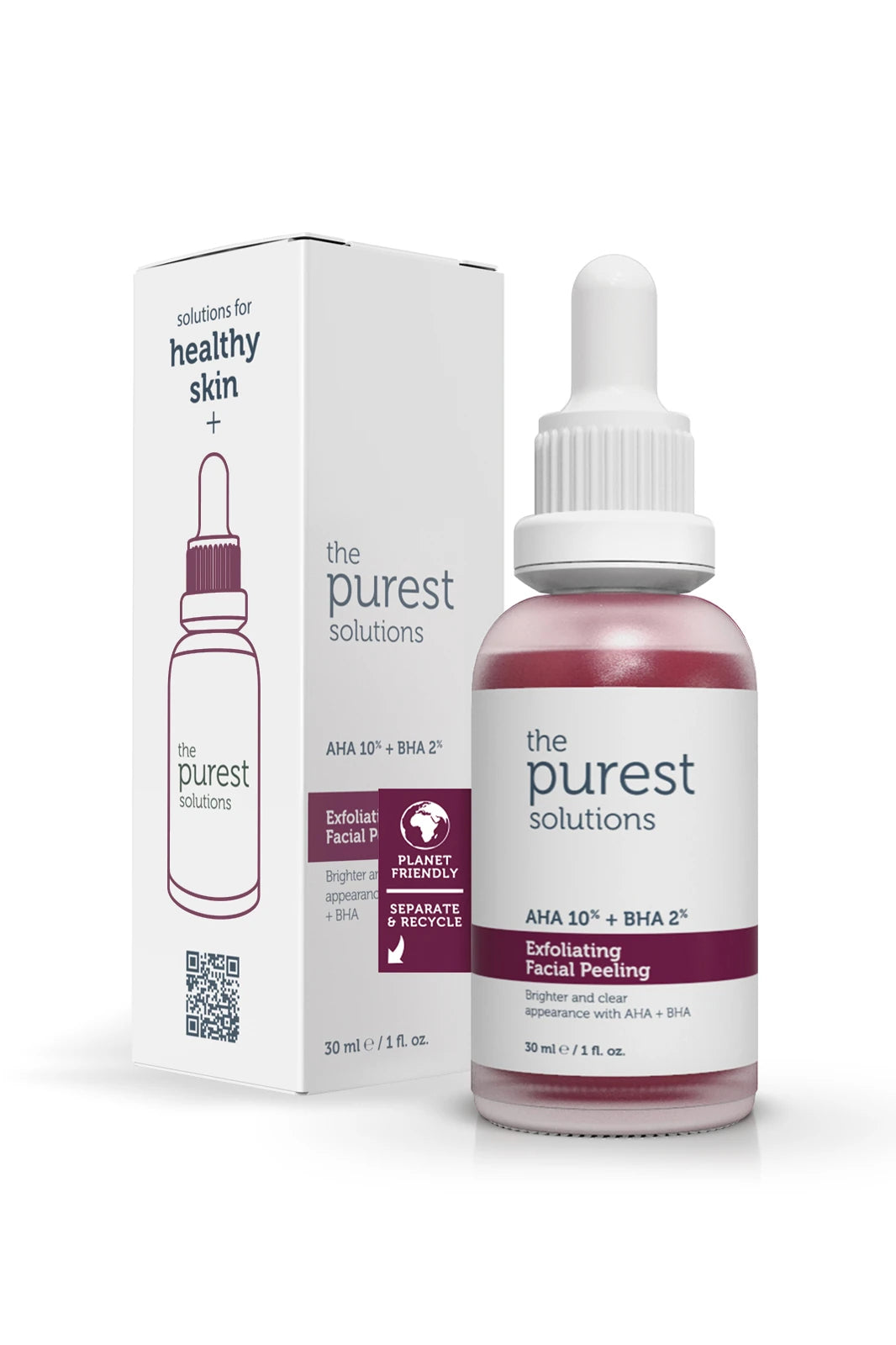 AHA &amp; BHA Canlandırıcı ve Cilt Tonu Eşitleyici Kırmızı Peeling Cilt Serumu 30 Ml