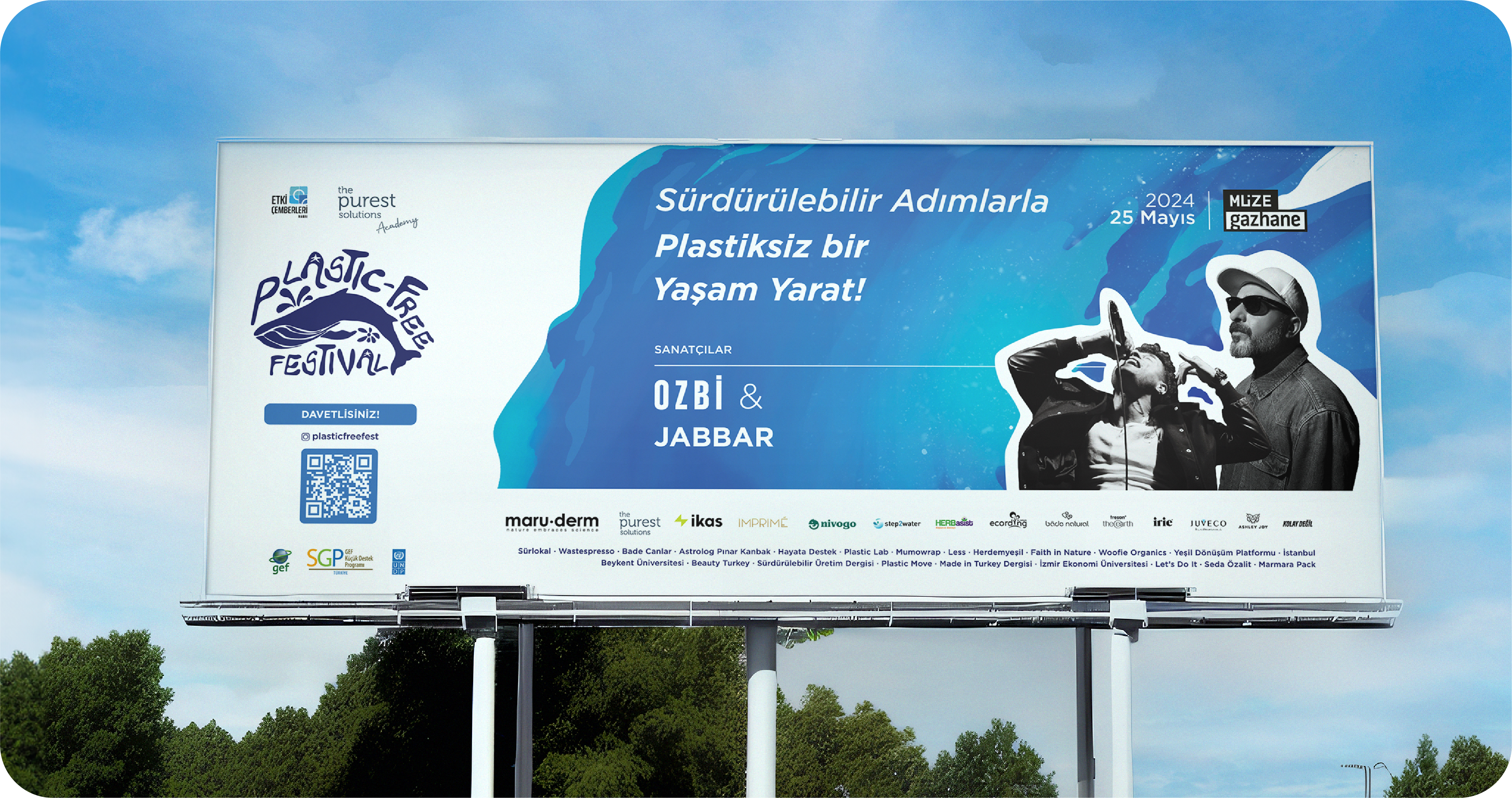 Plastic-Free Festival 2024 billboard reklamı